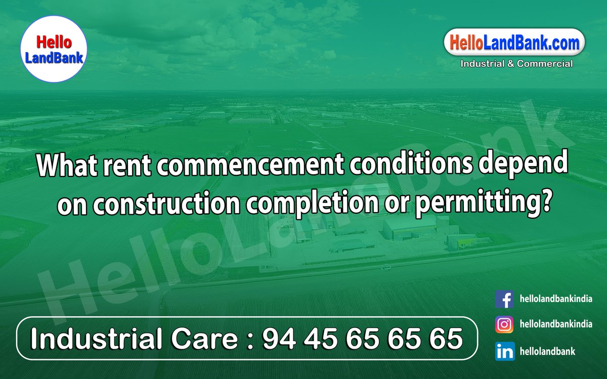 Hellolandbank's tweet image. What rent commencement conditions depend on construction completion or permitting?
If you would like more information, please visit the page.
hellolandbank.com/what-rent-comm…
#rentcommencement #constructioncompletion #permittingprocess #leaseagreements #realestatelaw #tenantrights