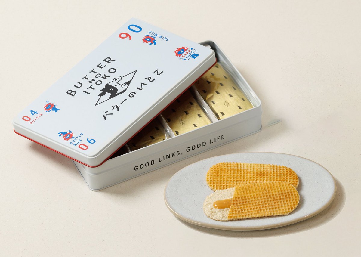 バターのいとこ 万博限定 ミャクミャク 缶のみ 公式】GOOD NEWS on X: