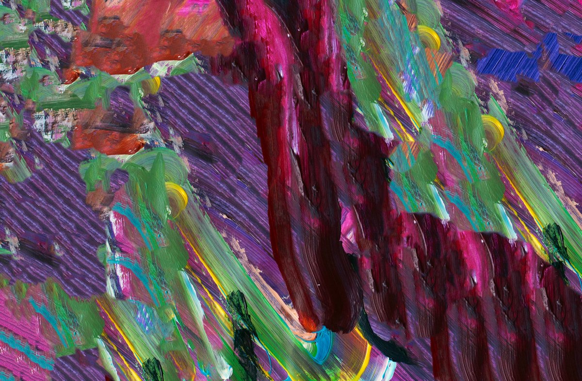 New series: wild, rushing brushwork meets the calm hand of digital control — chaos captured, then tamed. #painting #NFT 

heavy with moments, acrylic on paper + digital