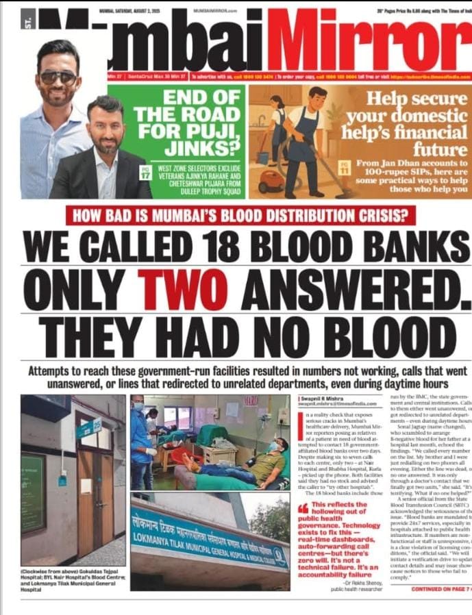 How bad is Mumbai's blood distribution crisis?