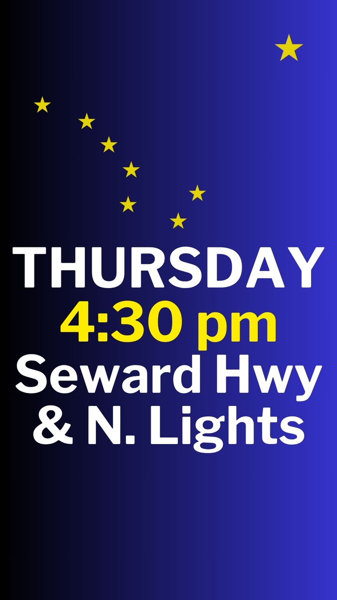 StandUpAK's tweet photo. Join us in Anchorage, Alaska, to protest an international war criminal's presence. Despite the governor's support, the president invited Vladimir Putin. We're here to tell Trump and Putin: Alaska opposes tyranny. #AlaskaStandsWithUkraine

https://t.co/nz0fmAkcWc https://t.co/9Zgh2TA1Iz