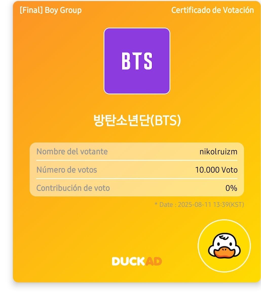 Niicoborahae's tweet photo. @Ggoktaex Yo solo he podido dar 10.000 votos y estoy con una tristeza, nos están ganando y cada vez vamos quedando más rezagadas 😭 https://t.co/QuLroKRhWC