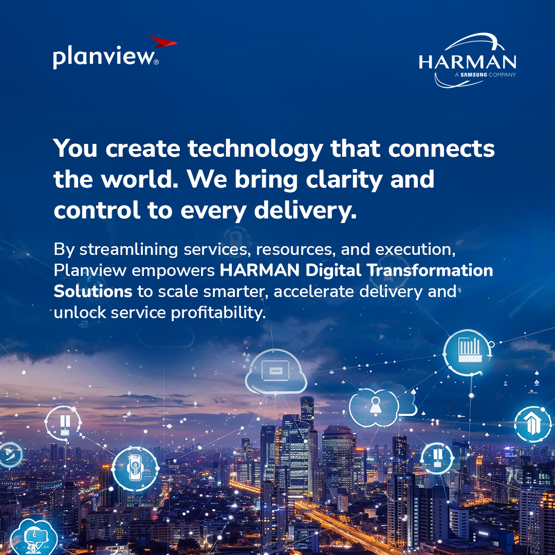 Excited to highlight a partnership that’s making a difference! @HARMAN Digital Transformation Solutions is ramping up, working smarter, and discovering new heights of service profitability with Planview's PSA. #DigitalTransformation #ServiceDelivery #Innovation #BusinessGrowth