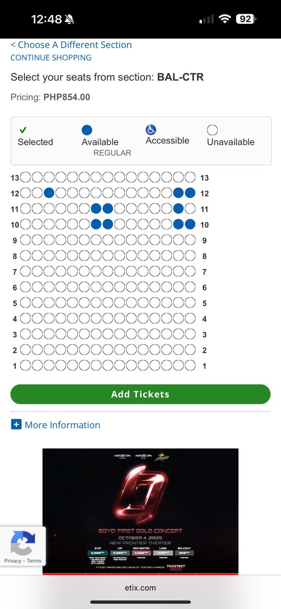 Balcony center 

As of 12:48 pm

BGYO SOLOCON TICKET

#BGYO <a href="/bgyo_ph/">BGYO_PH</a>