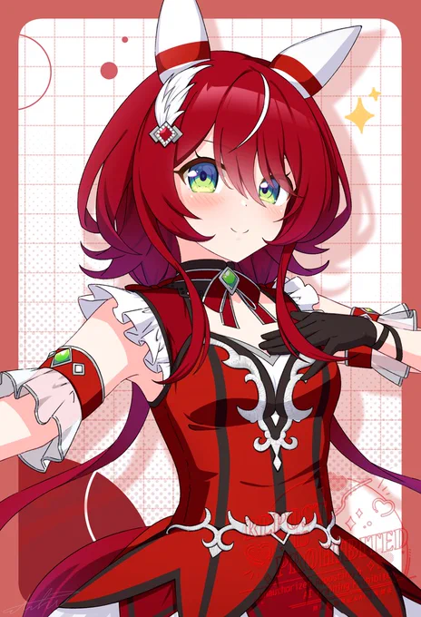 捏造服ばかり描くけど実は勝負服も描けるらしい #三連休はフォロワーが増えるらしい