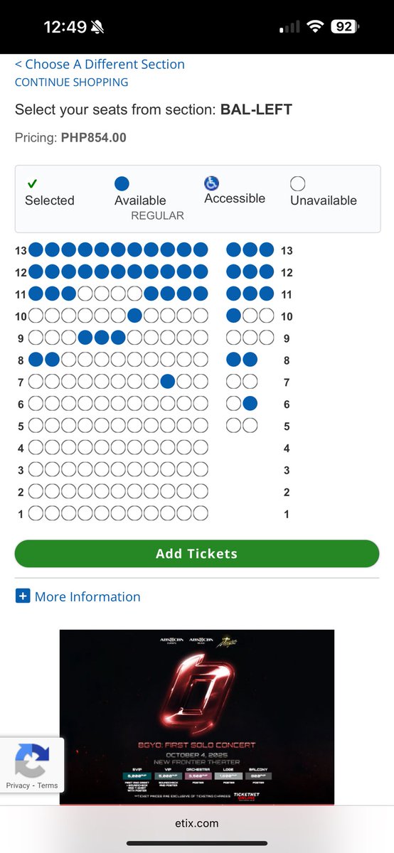 Balcony left side 

As of 12:49 pm

BGYO SOLOCON TICKET

#BGYO <a href="/bgyo_ph/">BGYO_PH</a>