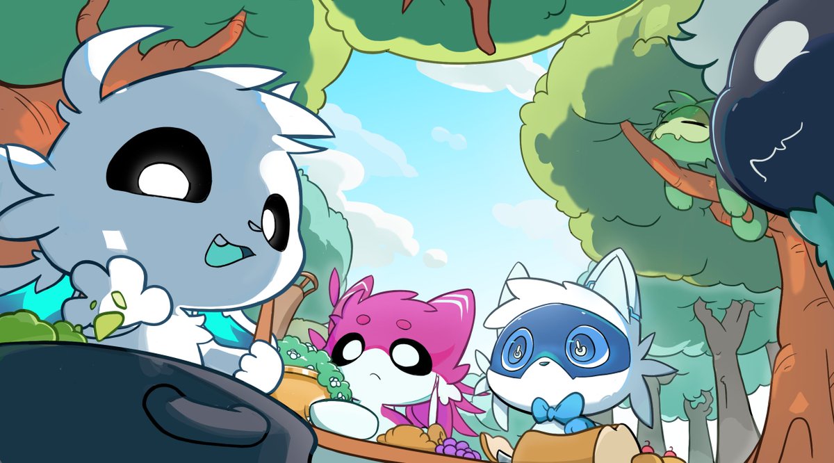 Art trade with <a href="/verFyhi/">Satori</a> 
They are so adorable!
#ori #OriOc