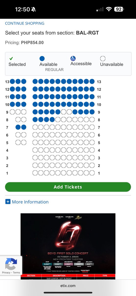 Balcony right side 

As of 12:50 pm

BGYO SOLOCON TICKET

#BGYO <a href="/bgyo_ph/">BGYO_PH</a>
