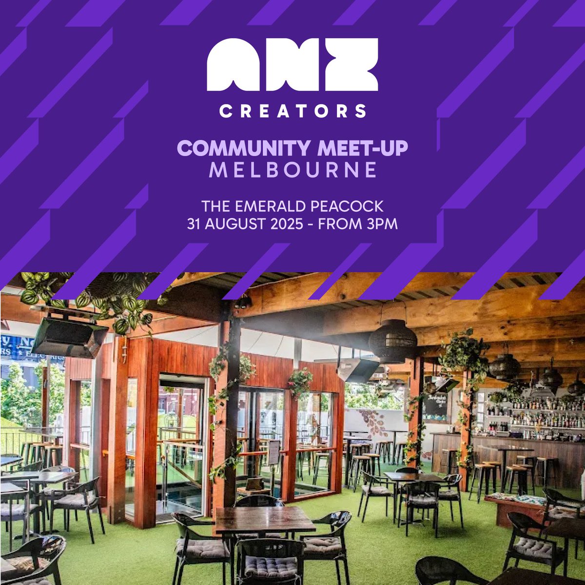 Melbourne creators, let's catch up for a casual Sunday sesh! 🍻

📍 The Emerald Peacock
🗓️ Sunday, Aug 31, from 3pm
Open to all creators (18+) and brands. No membership needed!

Who are you bringing? Tag them below!

Find the ticket link in the replies⬇️ #ANZCreators #TwitchANZ
