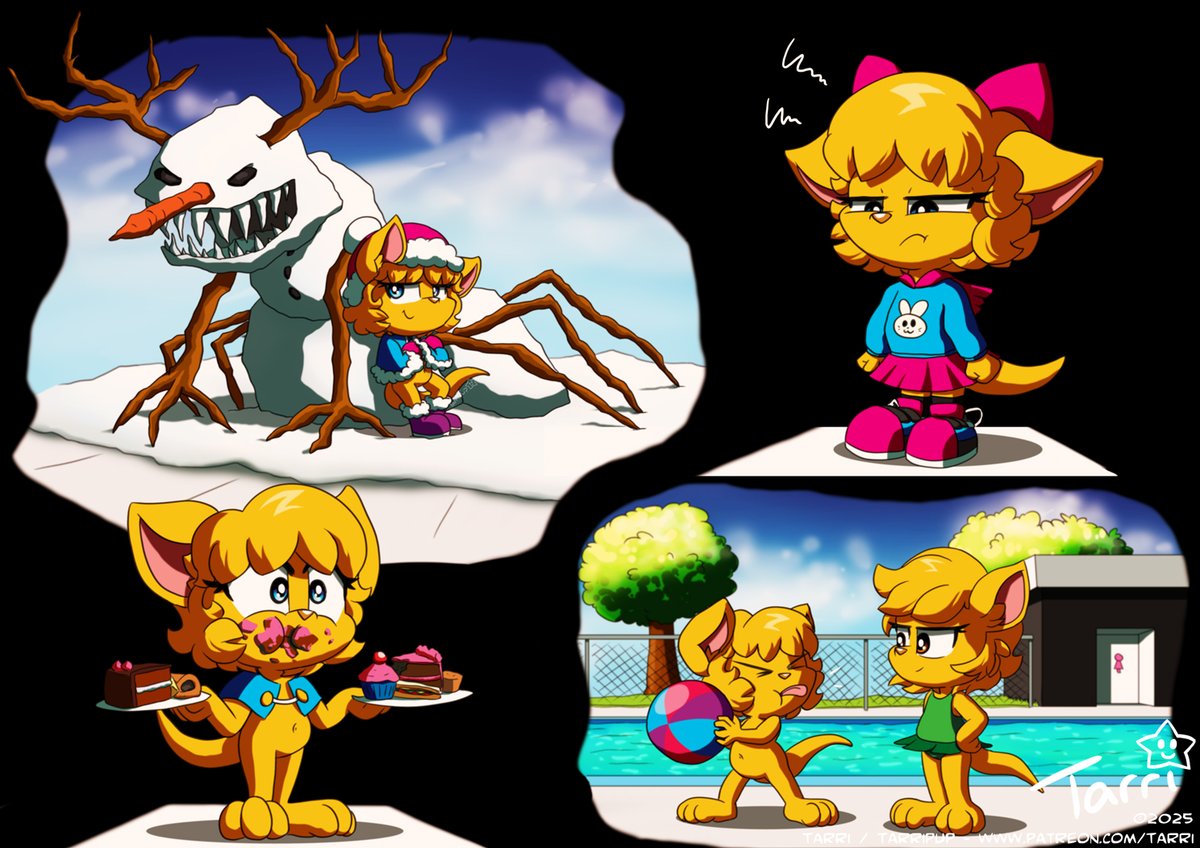 Tarri Roo: Assorted Flavours

I did my Taliyusona again, with a cameo of Corri Roo (<a href="/Corinne94022766/">Taliyus</a>) and a friendly snowman I made. :3

Notice: I cleaned out the buffet
#taliyus #TarriRoo #joeys #kangaroos #CorriRoo

My art is not to be reuploaded or used in AI art in any way.