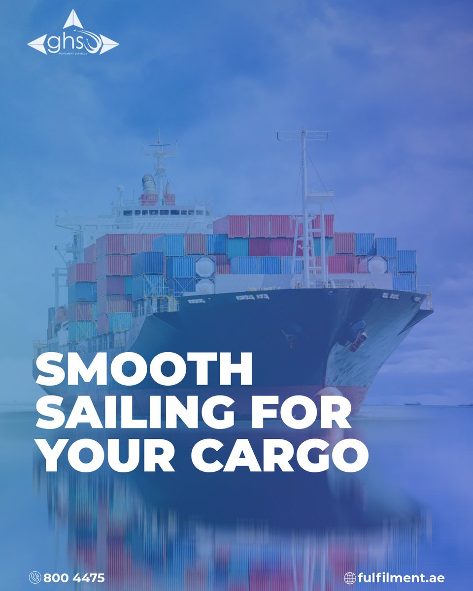 ghslogistics's tweet photo. Smooth Sailing for Your Cargo. 🚢

Whether you're shipping full containers or consolidated loads, our freight service by vessel ensures your goods arrive safely, efficiently, and on time.

📞 DM us or call 800 4475 today to get started!

#GHSlogistics #UAEFulfilment https://t.co/DDfz6VWZ96