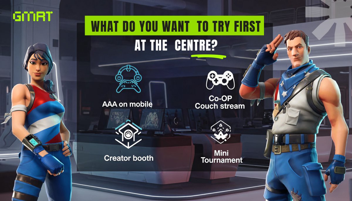 What do you want to try first at the Centre? 
1) AAA on mobile 
2) Co-op couch stream 
3) Creator booth 
4) Mini-tournament
#GamingCommunity