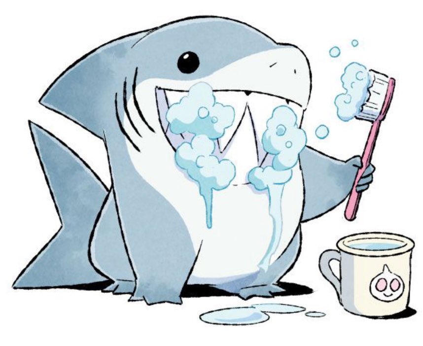PetLandShark's tweet photo. Jeff is a clean boy who always brushes after a meal. https://t.co/wPfkPLHHDU