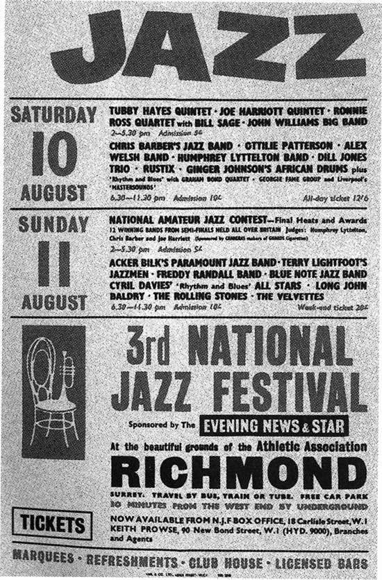 KenHunt01's tweet photo. On Sunday, 11 August 1963, it was the 2nd day of 3rd National Jazz Festival in Richmond. The clarinettist #AckerBilk was riding high with the international instrumental hit ‘Stranger on the Shore’. The nascent R&B scene was represented by Cyril Davies’ All Stars,@RollingStones… https://t.co/sGykRePoU8