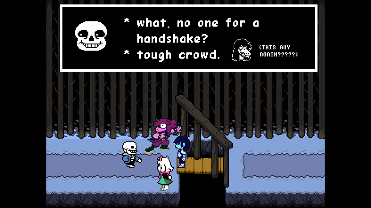 cloverlovania's tweet photo. i think my copy of undertale is broken, who the hell are these guys???? https://t.co/13FIwZ9cqZ
