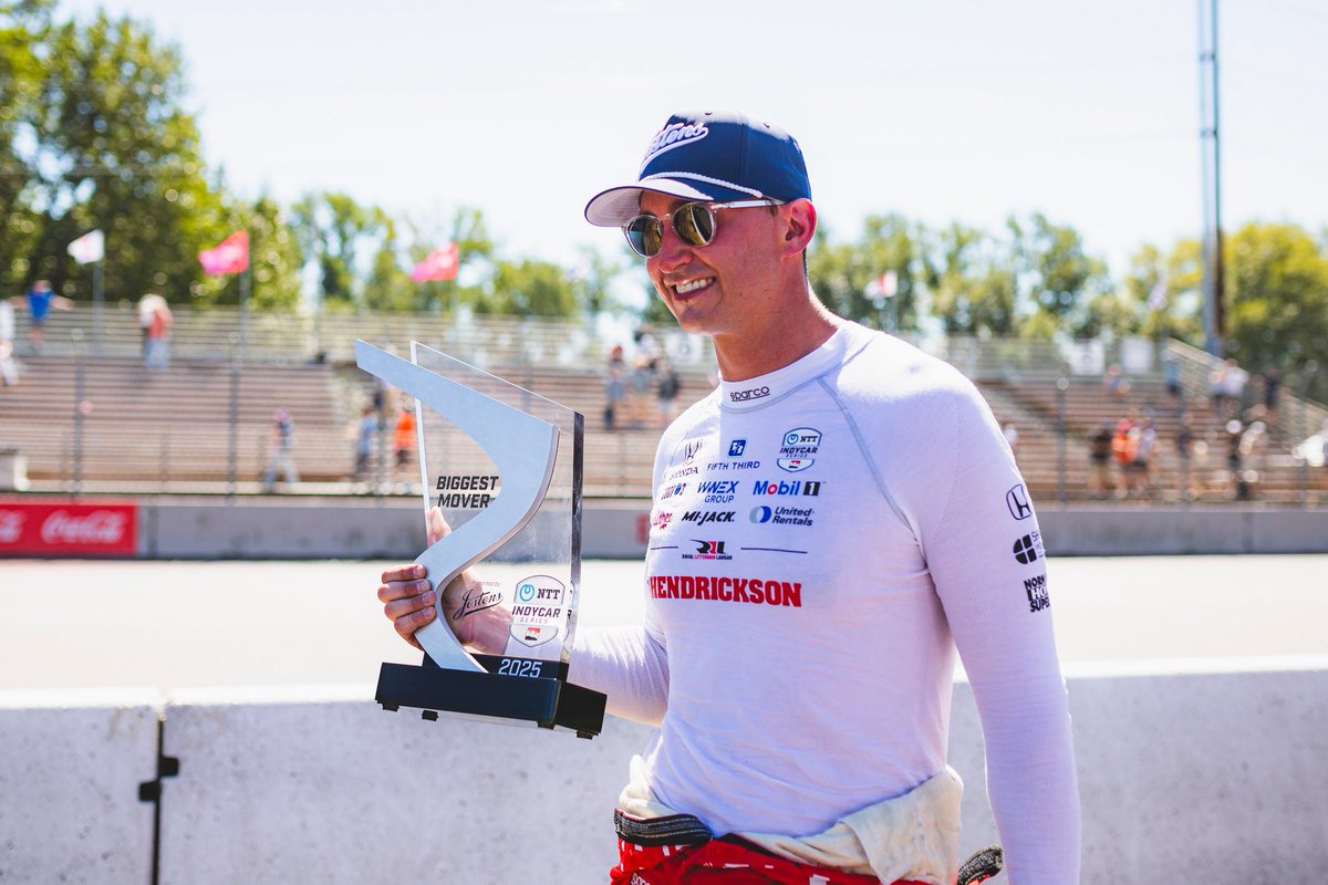 What a day.  Awesome job by the entire @rllracing group, called the strategy damn near perfect and had us knocking on the door of the podium.  And we got a trophy 😂

#INDYCAR