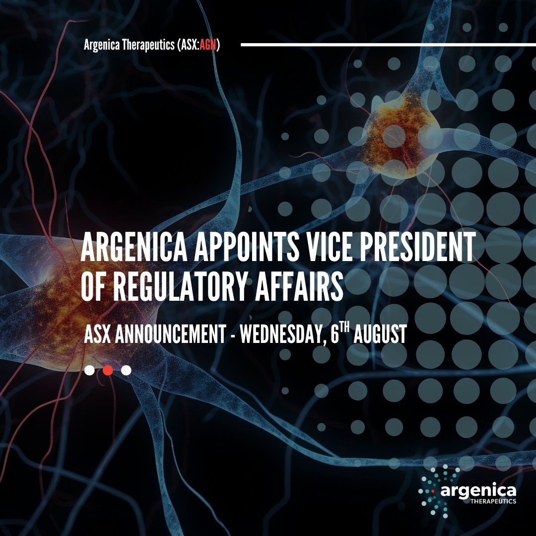 Argenica Therapeutics would like to welcome Sharon Hanegraaf to the team! Sharon has recently been appointed as Vice President of Regulatory Affairs. 

Learn more in our recent ASX announcement ➡️bit.ly/45pLrfU

#AGN #ARG007