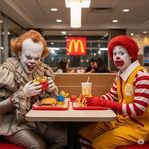 mltay85's tweet image. Ummmmm this is why we haven't seen Ronald McDonald in years.... he followed Pennywise down the storm drain.
#pennywise #RonaldMcDonald #clowns