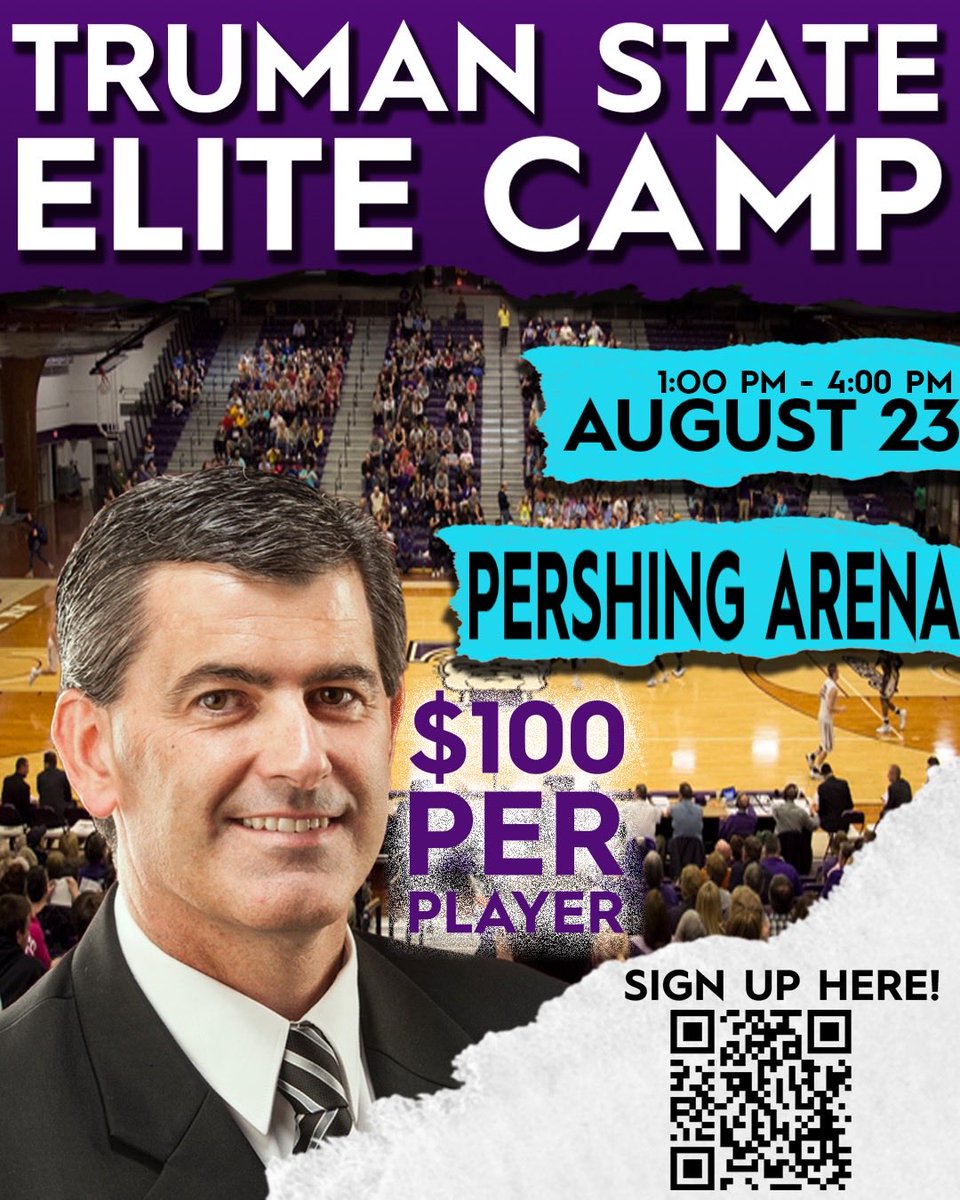🚨🚨 Rising Seniors (2026), Juniors (27's) Soph's (28's) &amp; FR (29's) come join us in 2 weeks on the beautiful Truman St Campus for our 1st ever HS Boys-Elite Camp‼️ We are excited to meet you &amp; watch you compete❗️The QR Code (below) has everything you need to register &amp; pay.