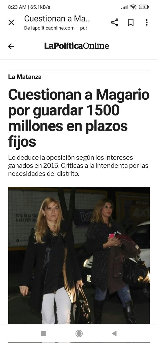 Che ,nadie le va a preguntar a Verónica Magario dónde están los millones de pesos que depósito en plazos fijos ?
Plata de los Matanceros !

Dónde está la #Juticia ?