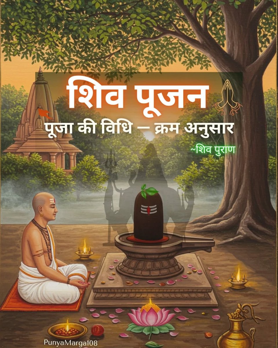 Krishnavallabhi's tweet photo. जानिये शिव पुराण के अनुसार शिव पूजन विधि इस 🧵में 
शिव पुराण में कहा गया है —
 "शिवपूजा परं तपः।"
अर्थात शिव की पूजा सबसे श्रेष्ठ तप है। इससे पापों का नाश और मोक्ष की प्राप्ति होती है। https://t.co/rjlhSv67gx