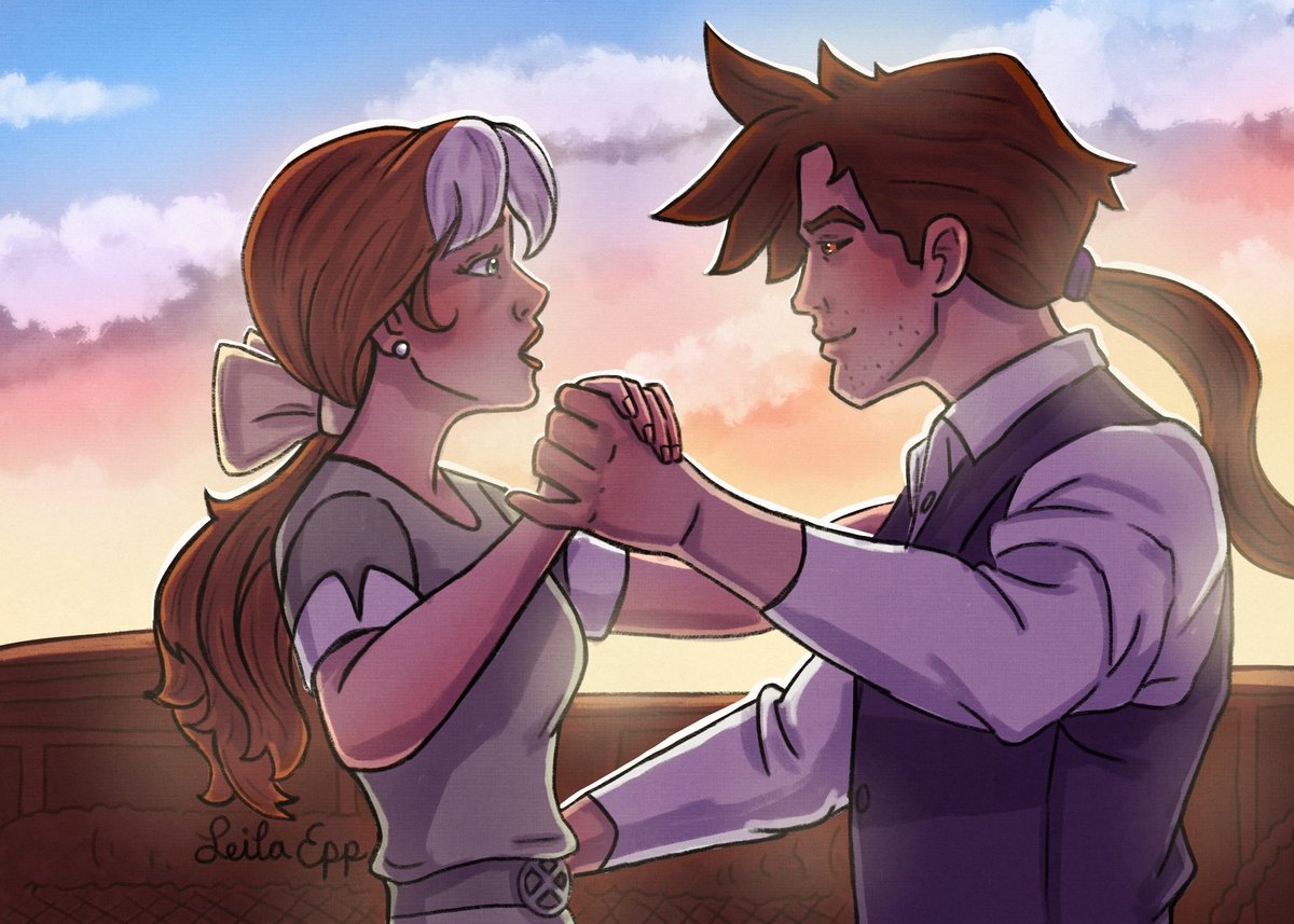 rogueemberlight's tweet photo. I am in desperate need of an Anastasia rewatch. 

Redraw of Rogue and Gambit as Anya and Dimitri from Anastasia.
#Romy #Xmen https://t.co/Z1l8Hw0oba