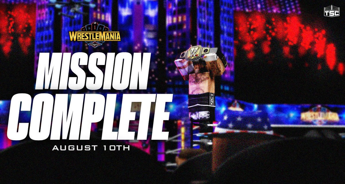 MISSION. COMPLETE.

CM PUNK IS ONTOP OF THE WORLD.