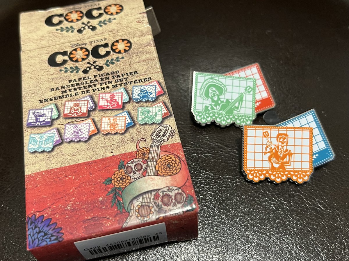 TeriE's tweet photo. Check out Disney Pin PIXAR COCO Papel Picado Flag 2 Pins Hector & De La Cruz NEW w Box https://t.co/ao7A50Lvnt
#disneypinsforsale #pixarcollectibles #coco #disneysCoco #papelpicado #mexicanpartyflags #hector #delacruz #disneypintrading #disneymysterypins #blindbox #collectibles https://t.co/0DvYAKiRxn