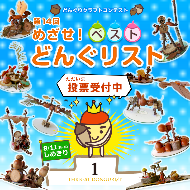 ╲#ベストどんぐリスト を選ぼう／ ✨決戦web投票を開催中✨ #筑波実験