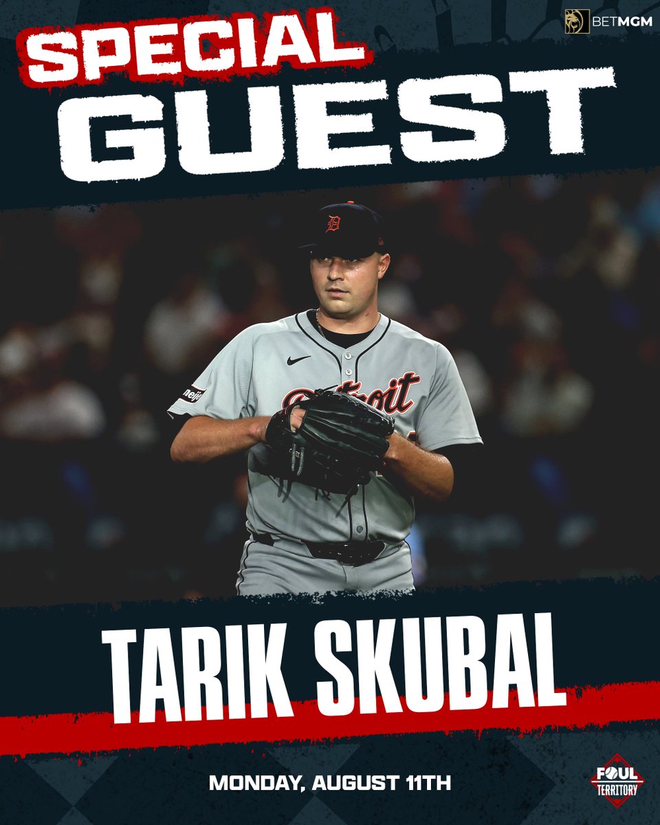 FoulTerritoryTV's tweet photo. Tarik Skubal joins us tomorrow on Foul Territory! https://t.co/W0naMGTKhh