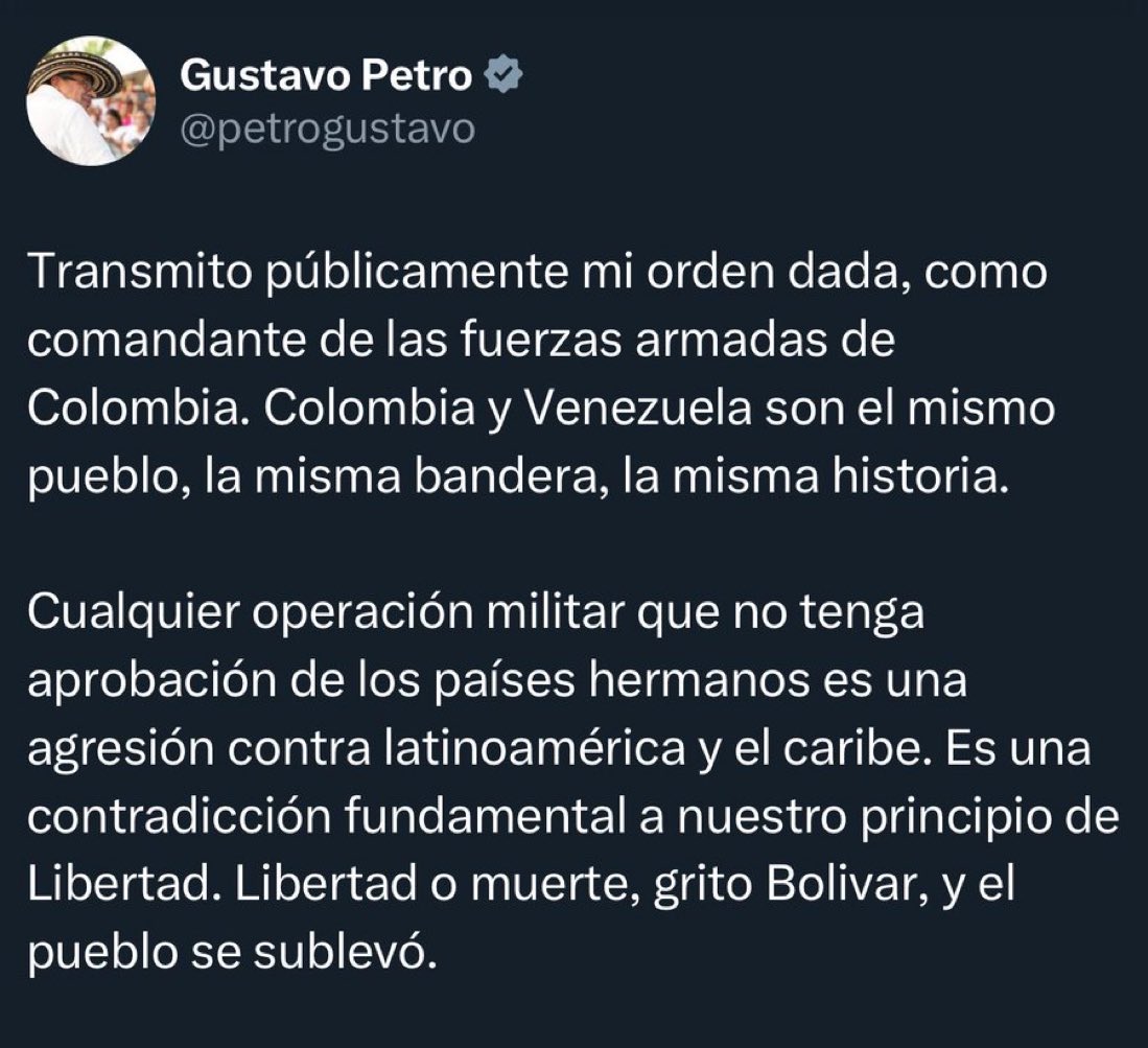 Gracias presidente Petro.