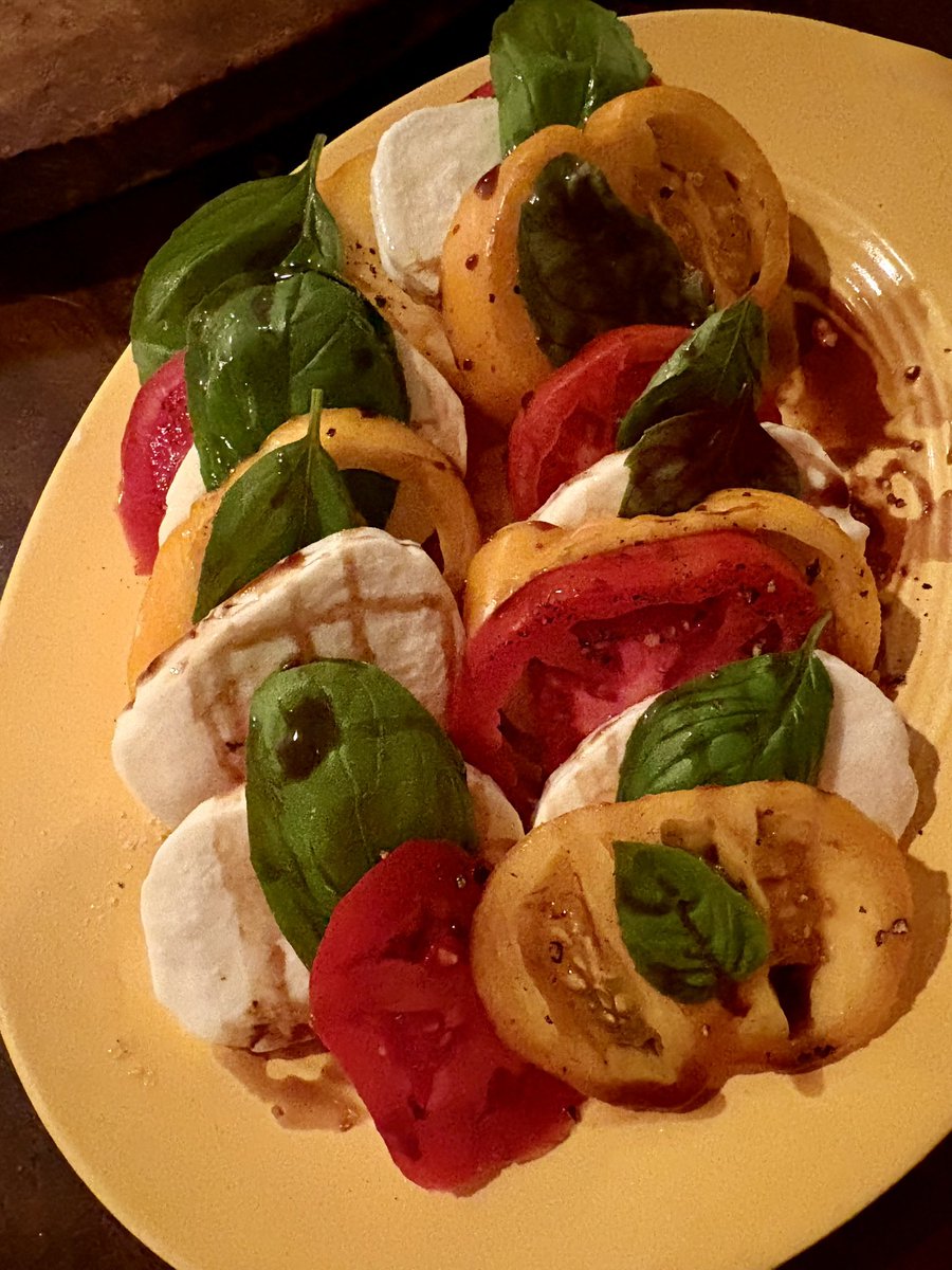 There is nothing like sitting down to a plate of your own Jersey tomatoes and your own basil.
If I could make my own mozzarella I’d never leave the house.