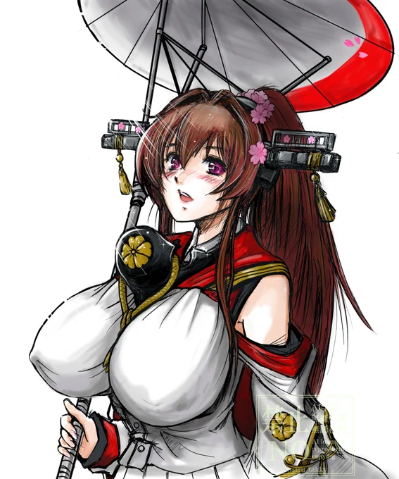 自分史上最大級に描いた(何をだ) 大和さんはいいのだ いくら大きくても なお瑞鶴さんを描く時には決してその愚を犯してはならない(戒め)