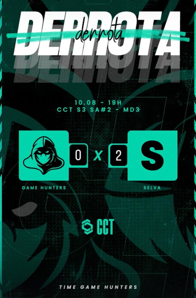 GameHunters (@gamehunterscs2) on Twitter photo Perdemos para #SELVA pelo placar de 0-2 e com isso estamos 1-1 no formato suíço do <a href="/CCT_CS/">Champion of Champions Tour CS2</a>.
Hoje fomos derrotados mas a guerra continua!
#LetsHunt Perdemos para #SELVA pelo placar de 0-2 e com isso estamos 1-1 no formato suíço do <a href="/CCT_CS/">Champion of Champions Tour CS2</a>.
Hoje fomos derrotados mas a guerra continua!
#LetsHunt