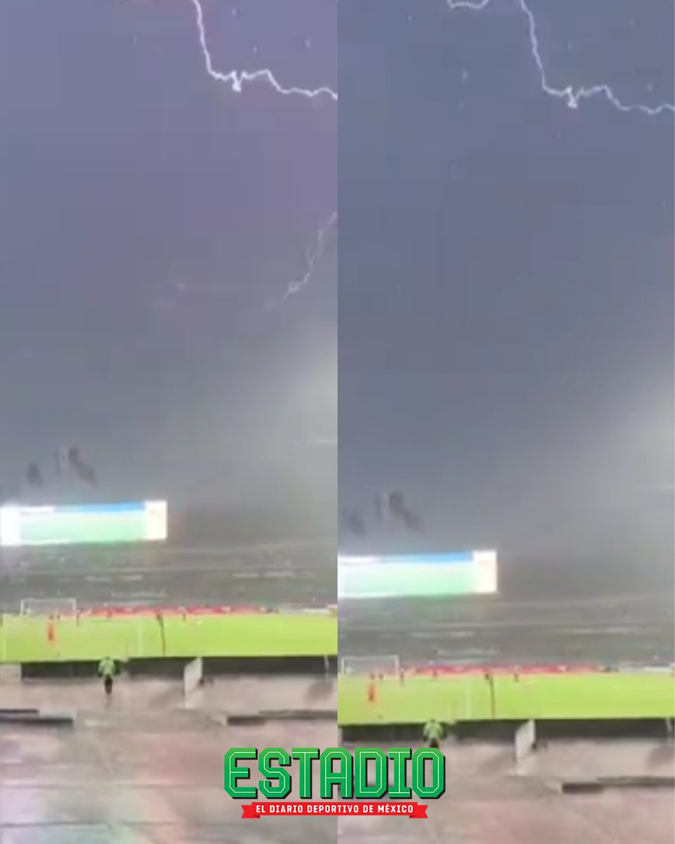 EstadioDxts's tweet photo. ¡LOS RAYOS INVOCARON A THOR!

El partido entre Pumas y Necaxa se vio interrumpido por unos minutos debido a que se han visto cerca algunos truenos. Pese a ello se acaba de reanudar la segunda parte del encuentro https://t.co/ovpBQbeoo9