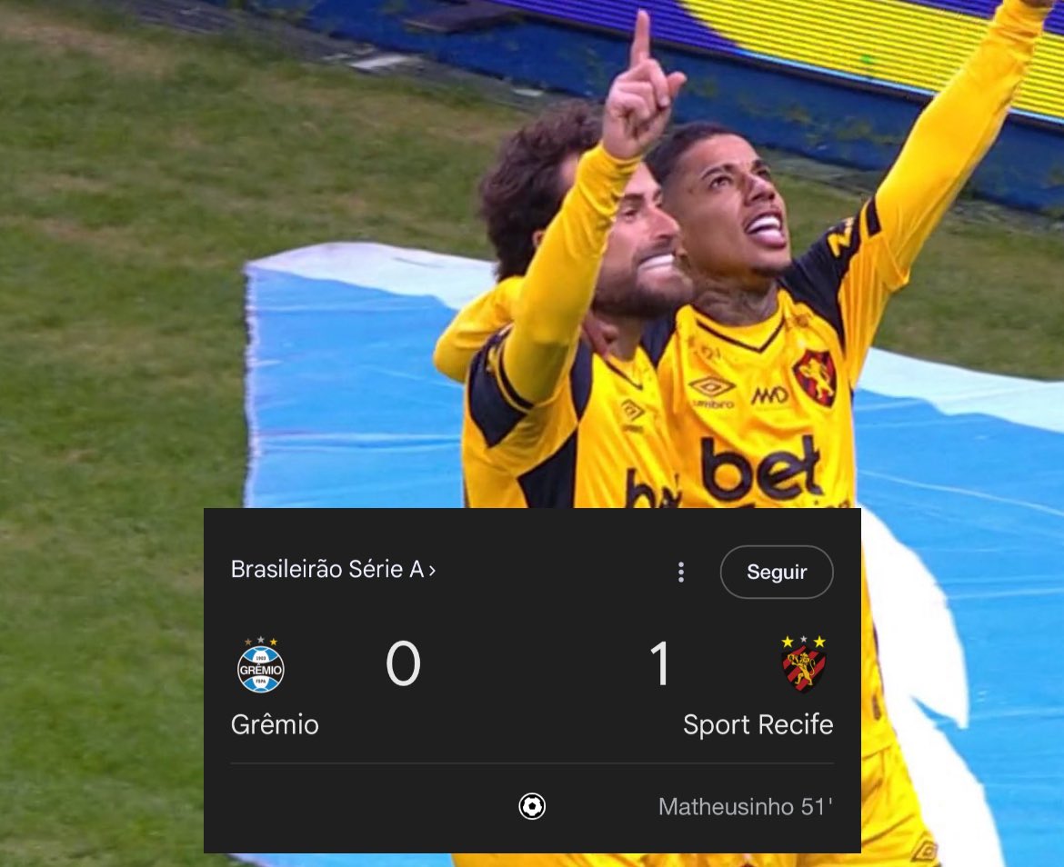 Oledobrasil's tweet photo. Eu sabia. Você sabia. Cada gremista sabia. No fundo, até o Grêmio sabia.

Era muito óbvio que a primeira vitória do Sport aconteceria contra o Grêmio na Arena do Grêmio.

E assim foi! 😂😂😂😂

E O SPORT ESTÁ INVICTO HÁ 4 JOGOS! https://t.co/uzwhalHCX1