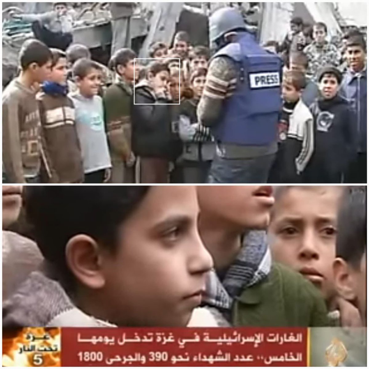This child is journalist Anas Al-Sharif during Israel’s 2008–2009 bombing of Gaza.

At the time, he was just a boy watching reporters in action, dreaming of one day becoming one himself.

He grew up without comfort or privilege, only in the harsh reality faced by every