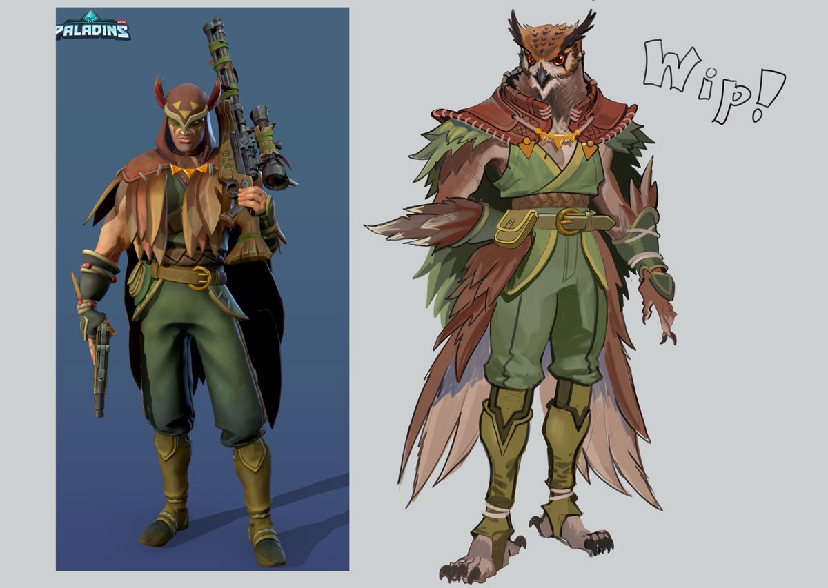 More Paladins Anthro redesigns, next one up Strix the owl!