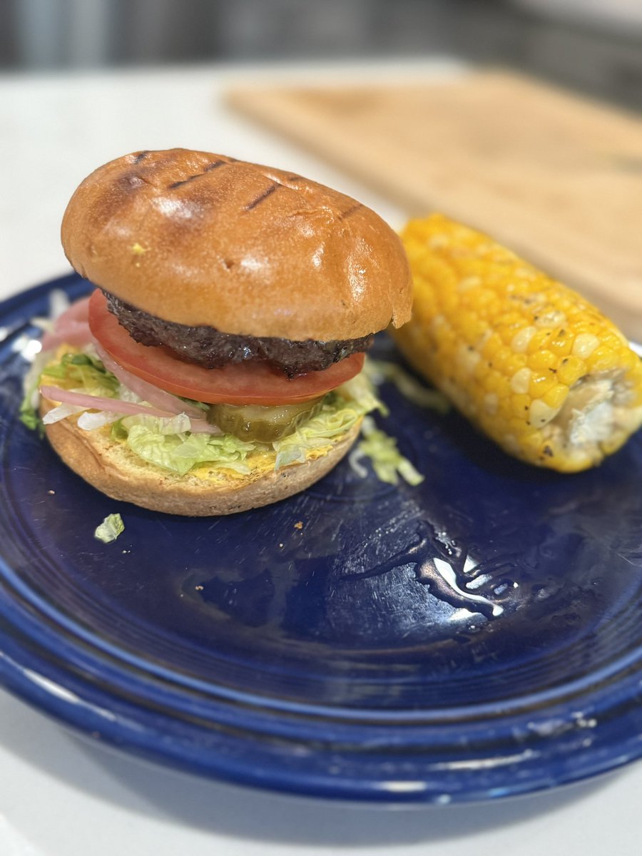 First real cook on <a href="/recteq_official/">recteq</a> xfire pro 825. This is the first pellet grill I’ve owned that is truly a “grill” Company boasts 225-1250 but I didn’t want to burn my neighbors house down so cooked at~ 700. 

This burger is elite and learned the veggie stack from <a href="/ChefGruel/">Chef Andrew Gruel</a> -