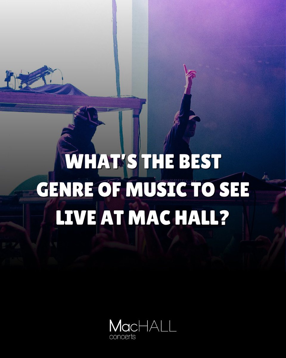 We’ve hosted it all, now it’s your turn to weigh in.

What’s the best genre of music to see at MacEwan Hall?

Indie? Metal? Pop? Comedy? Punk? Let us know!