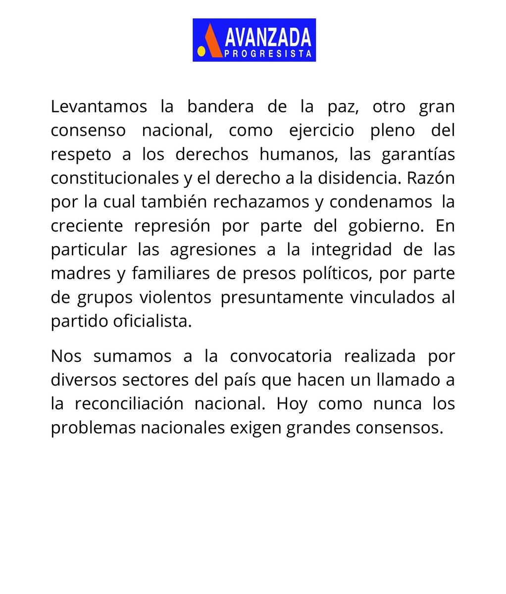 AProgresistaVE's tweet image. #10agosto|    C O M U N I C A D O
AVANZADA PROGRESISTA