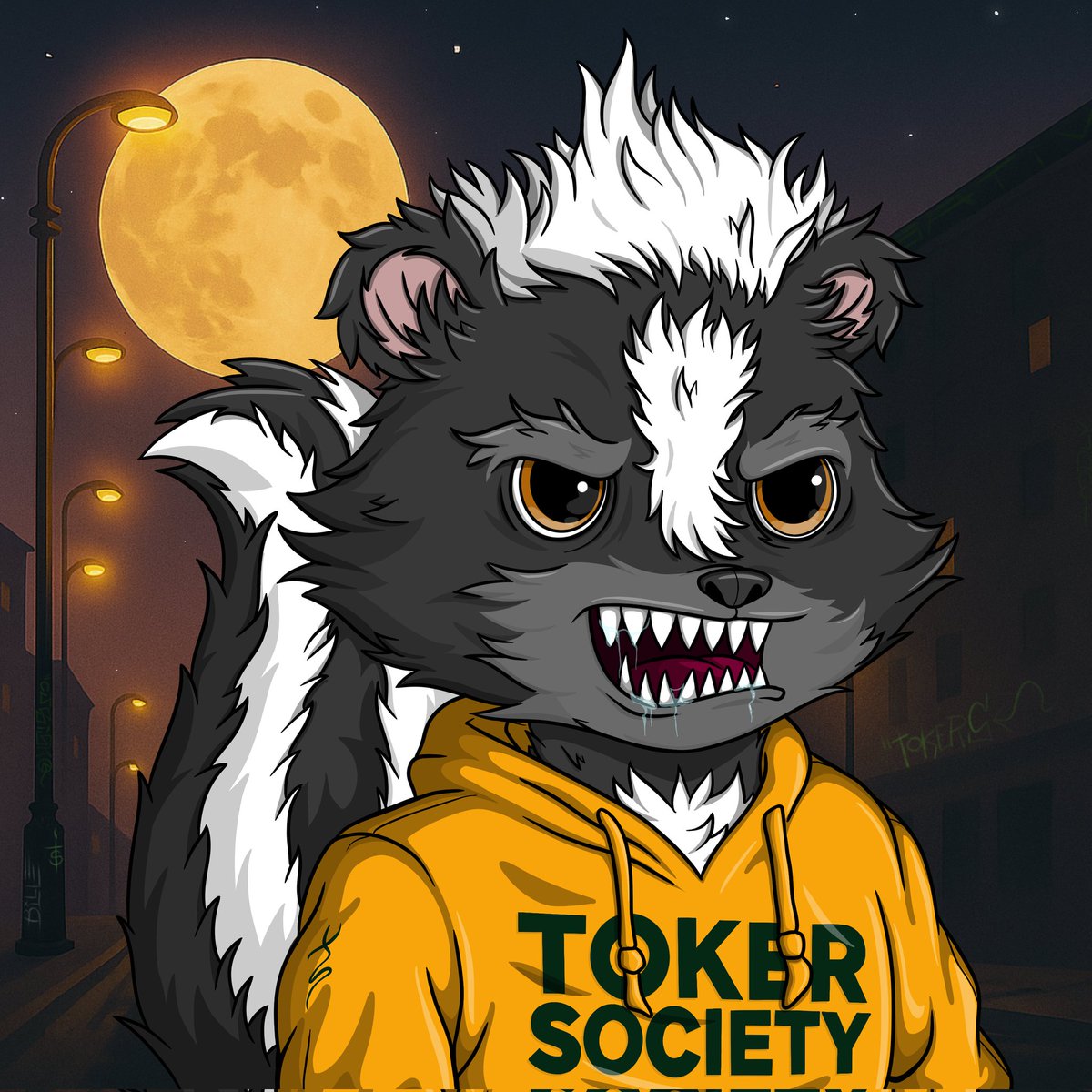 New PFP 1/1 courtesy of <a href="/NFTpromoKING420/">BILL-E</a> he absolutely crushed it! 🔥🫶 and <a href="/tokersociety/">Toker Society 🔥</a> <a href="/sativaonx/">Sativa 💨</a> 

This one is just nasty! 🔥🦨💨
"Lunar StinkFang"