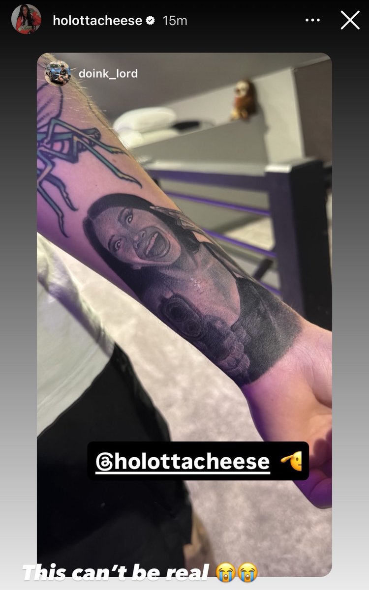 Someone got a tattoo of controversial rapper Holottacheese 💀, image size:750x1200