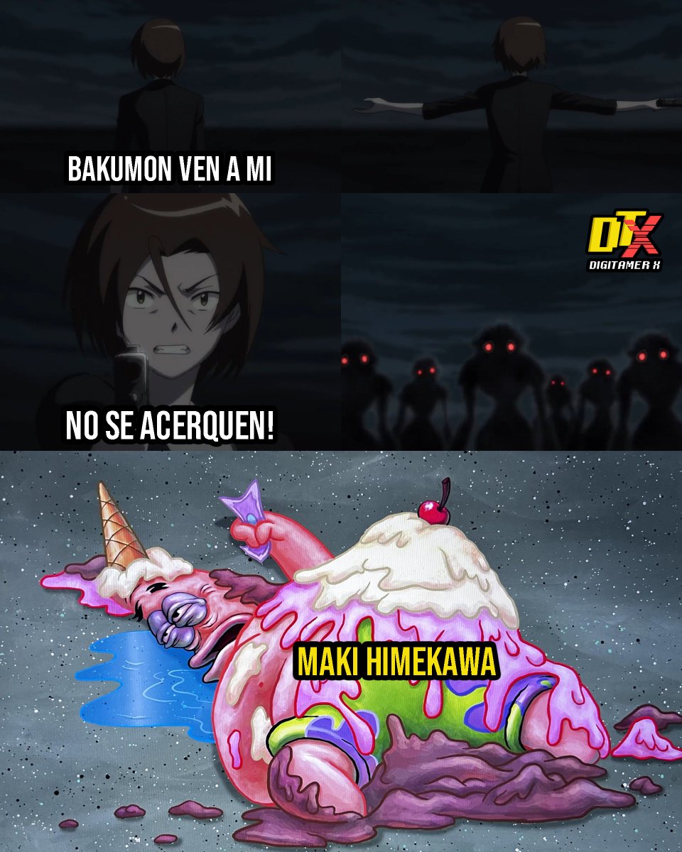DigitamerX's tweet image. 😐 El final de Maki Himekawa, mi trauma cinematográfico

❗Ignora el hecho de lo malo que pudo ser #DigimonAdventureTri
We! Terminó en el Mar Oscuro y se rodeo de los habitantes que en el pasado querian crear descendencia con Hikari y las olas se la llevaron.
#Digimon