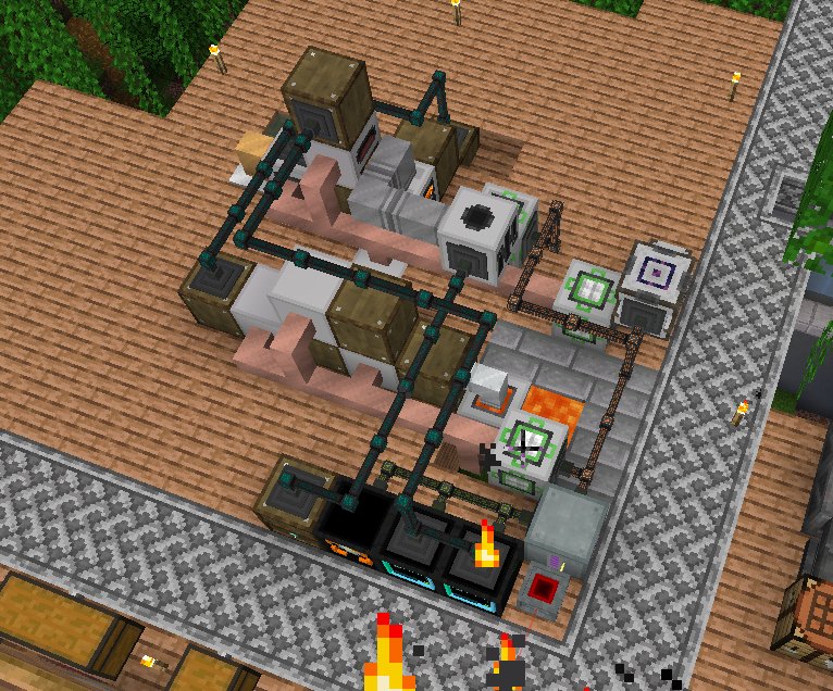 KappuChinooo's tweet photo. Spaghetti blob.

Making messy production lines is just my favorite part of modded mc lol https://t.co/XXPVvlIysk