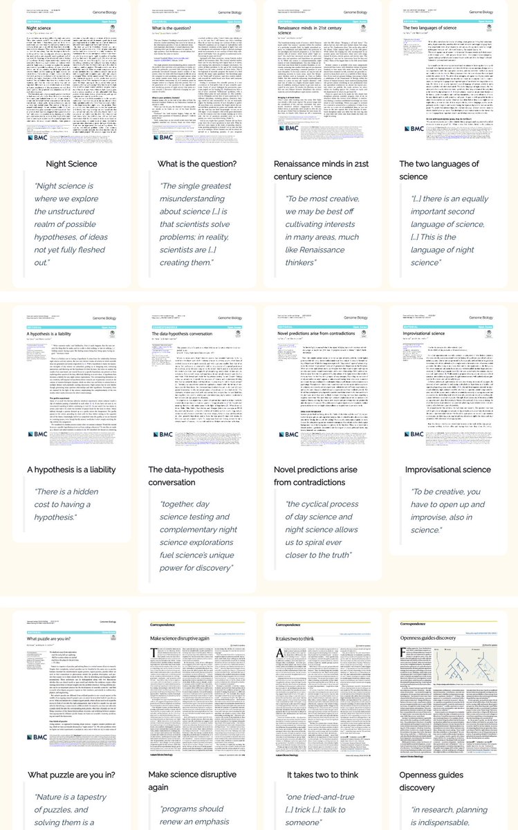 Itai Yanai (@itaiyanai) on Twitter photo The creative process in science has its thinking tools, which we all learn eventually. Here are the 12 articles that Martin and I wrote about them, including "It takes two to think" and "A hypothesis is a liability". night-science.org/home/learn/rea… <a href="/nightsciencepod/">The Night Science Podcast</a> <a href="/MartinJLercher/">Martin Lercher</a> The creative process in science has its thinking tools, which we all learn eventually. Here are the 12 articles that Martin and I wrote about them, including "It takes two to think" and "A hypothesis is a liability". night-science.org/home/learn/rea… <a href="/nightsciencepod/">The Night Science Podcast</a> <a href="/MartinJLercher/">Martin Lercher</a>