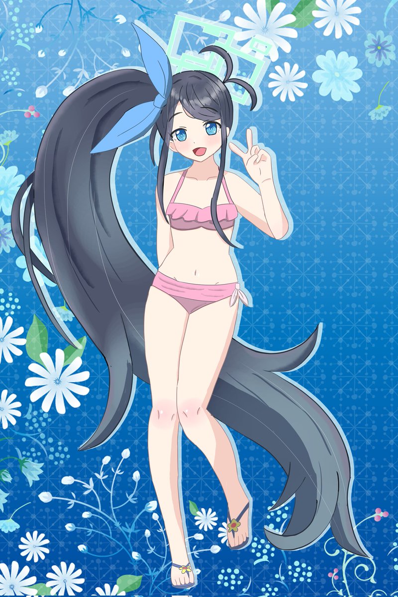 ブルアカのアリス（水着）を描きました✨
実装されるといいなぁー
#ブルーアーカイブ
#天童アリス
#水着