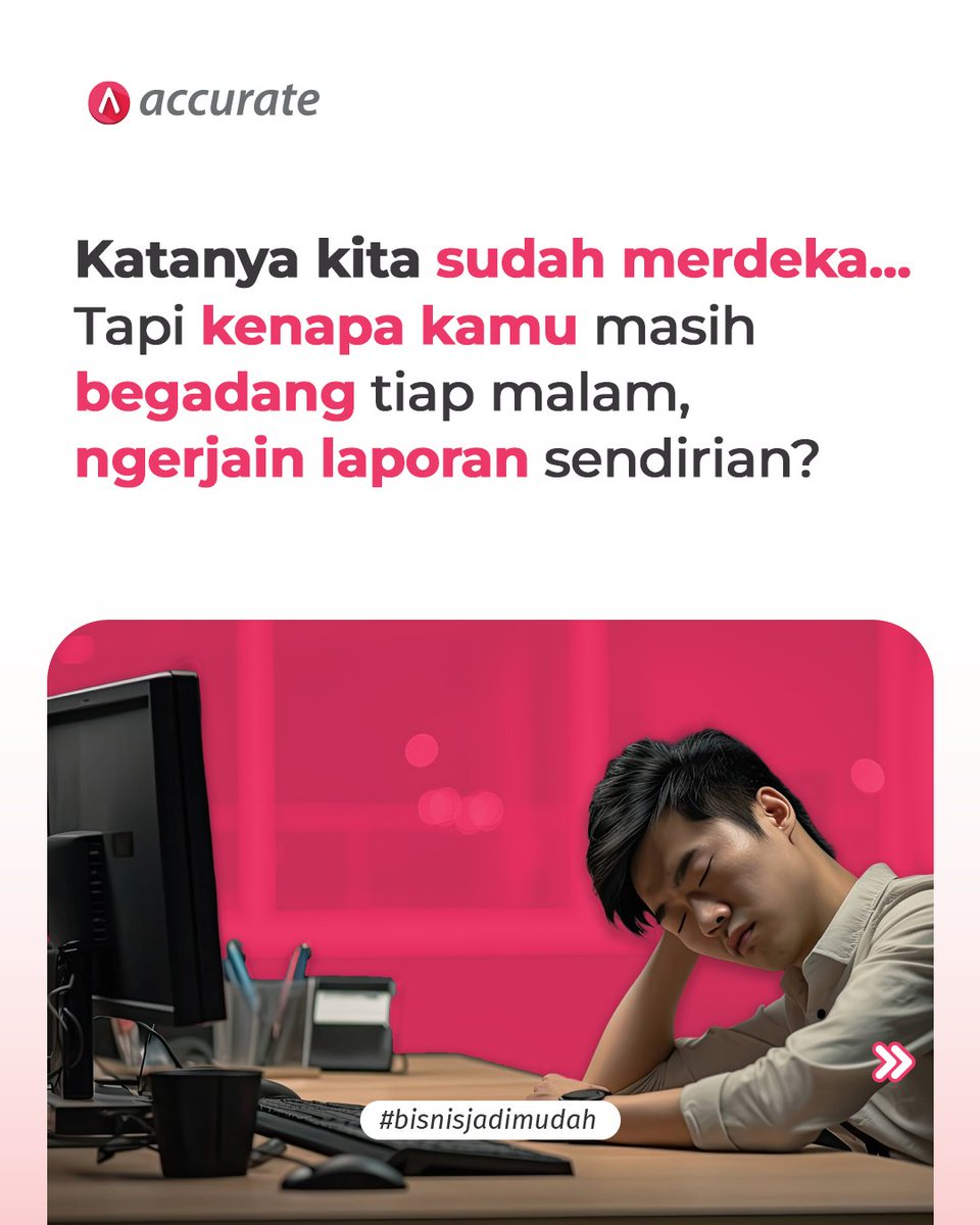 accurateid's tweet photo. Setiap hari dipenuhi overthinking itu capek banget deh 😔

Mikirin laporan belum kelar, stok nggak cocok, omset nggak ke-track...
Kamu cuma pengen semua beres, tapi nggak tau harus mulai dari mana.

Pakai Accurate Online, bantu bisnismu lebih rapi &amp; terkontrol. https://t.co/Ll3uLnvfK0