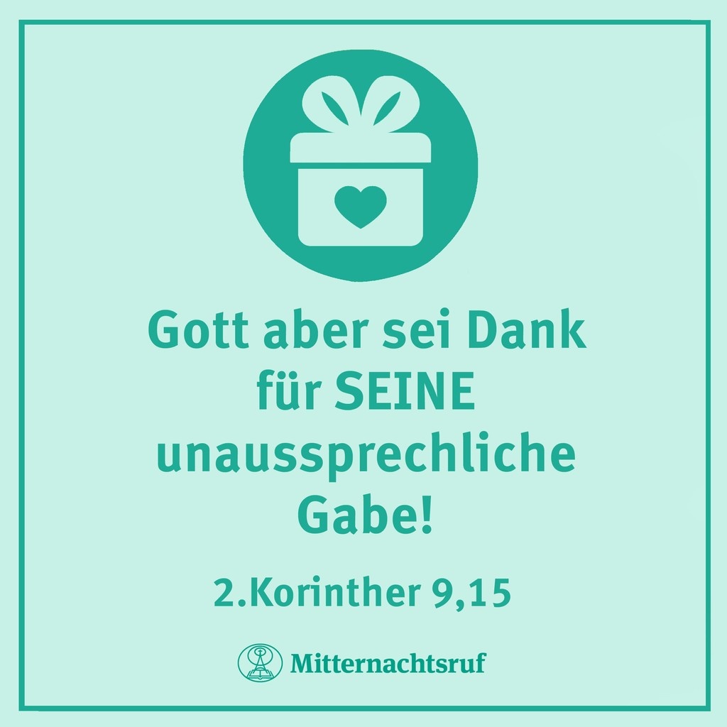 Auch diese neue Woche ist wieder Grund zum danken!