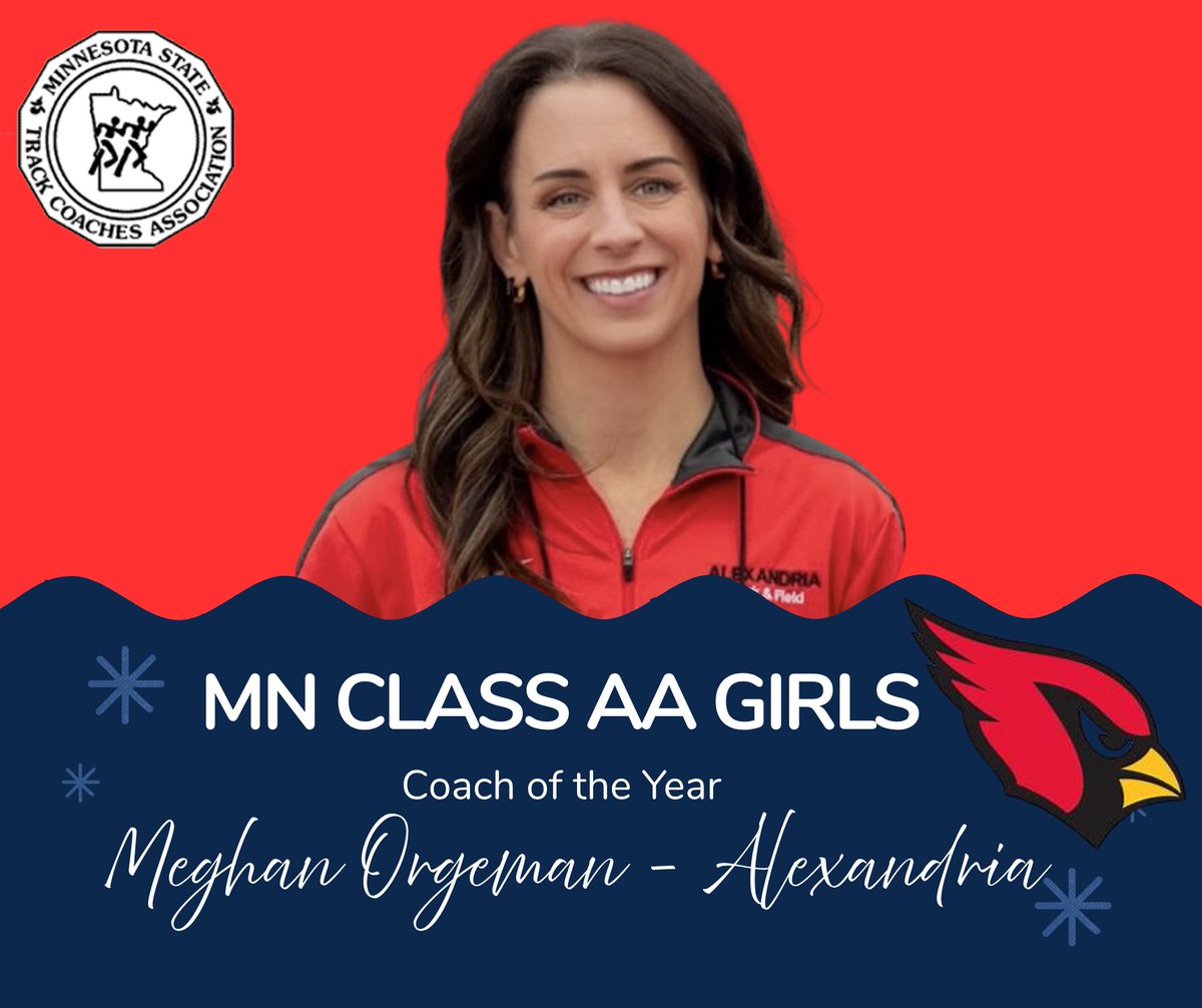 MNTFCA's tweet photo. Congratulations to the Minnesota Class AA Head Coaches of the year!! Paul Schmidt (Boys - Becker) and Meghan Orgeman (Girls - Alexandria) have done great things with their respective programs! https://t.co/z0nClWQ8jc